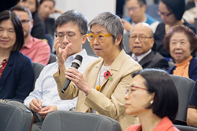 Dr. Margaret Ng, former Legislator, presenting her view