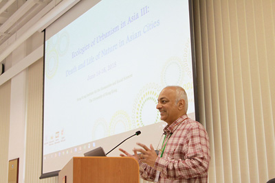 Prof. K. Sivaramakrishnan at the “Urban Ecologies in Asia III” workshop, HKIHSS, June 2018. After the three-day workshop and fieldwork, the team began working on the third volume of the Ecologies and Urbanism Series