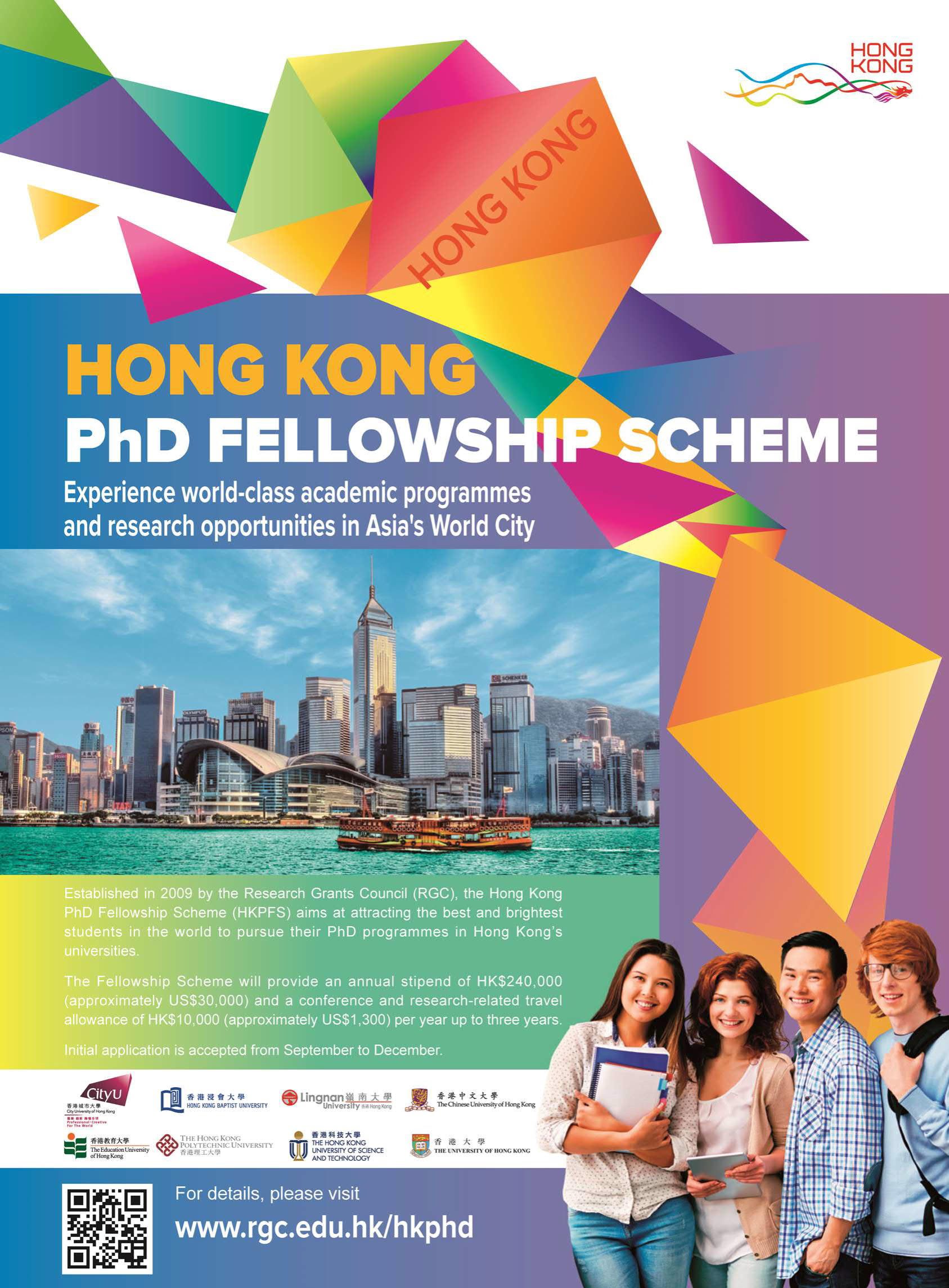 Poster of Hong Kong PhD Fellowship (HKPF) Scheme 2018/19