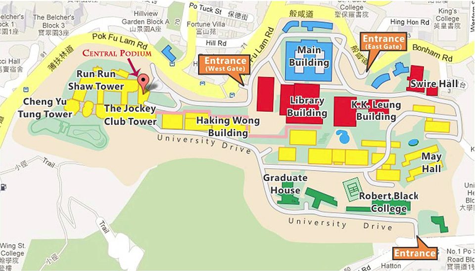 Map to CPD-LG.17, Central Podium Levels, Centennial Campus, The University of Hong Kong