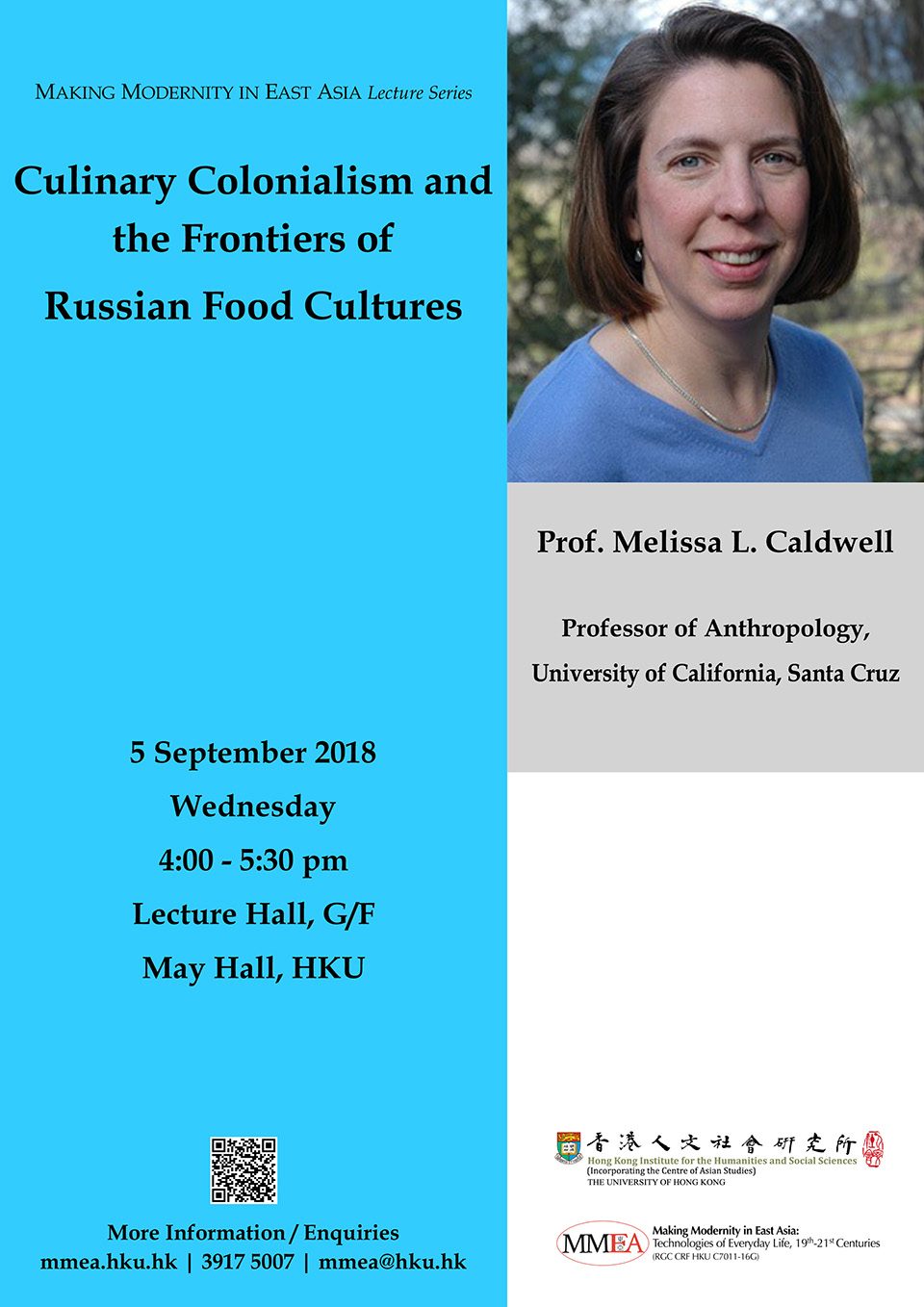 MMEA Lecture Series “Culinary Colonialism and the Frontiers of Russian Food Cultures” by Professor Melissa L. Caldwell (September 5, 2018)